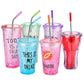 20Pcs Reusable Stainless Steel Drinking Straws with Silicone Tips
