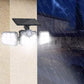 138 LEDs 3-Head Solar Motion Sensor Outdoor Wall Security Light