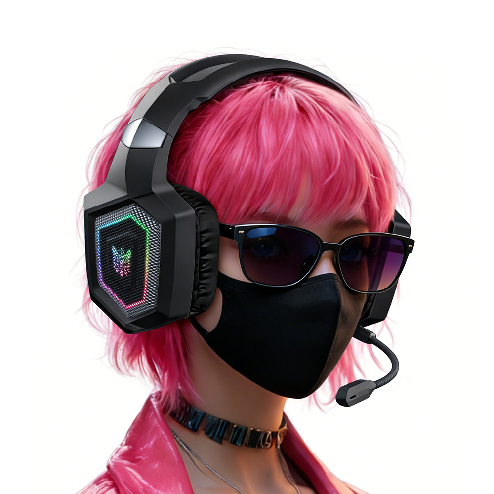 2.4GHz Wireless Gaming Headset Mic Headphone Stereo Surround Microphone for PC