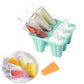 6 Cavity Ice Cream Mould Block Popsicle Molds Ice Lolly Mold With Sticks