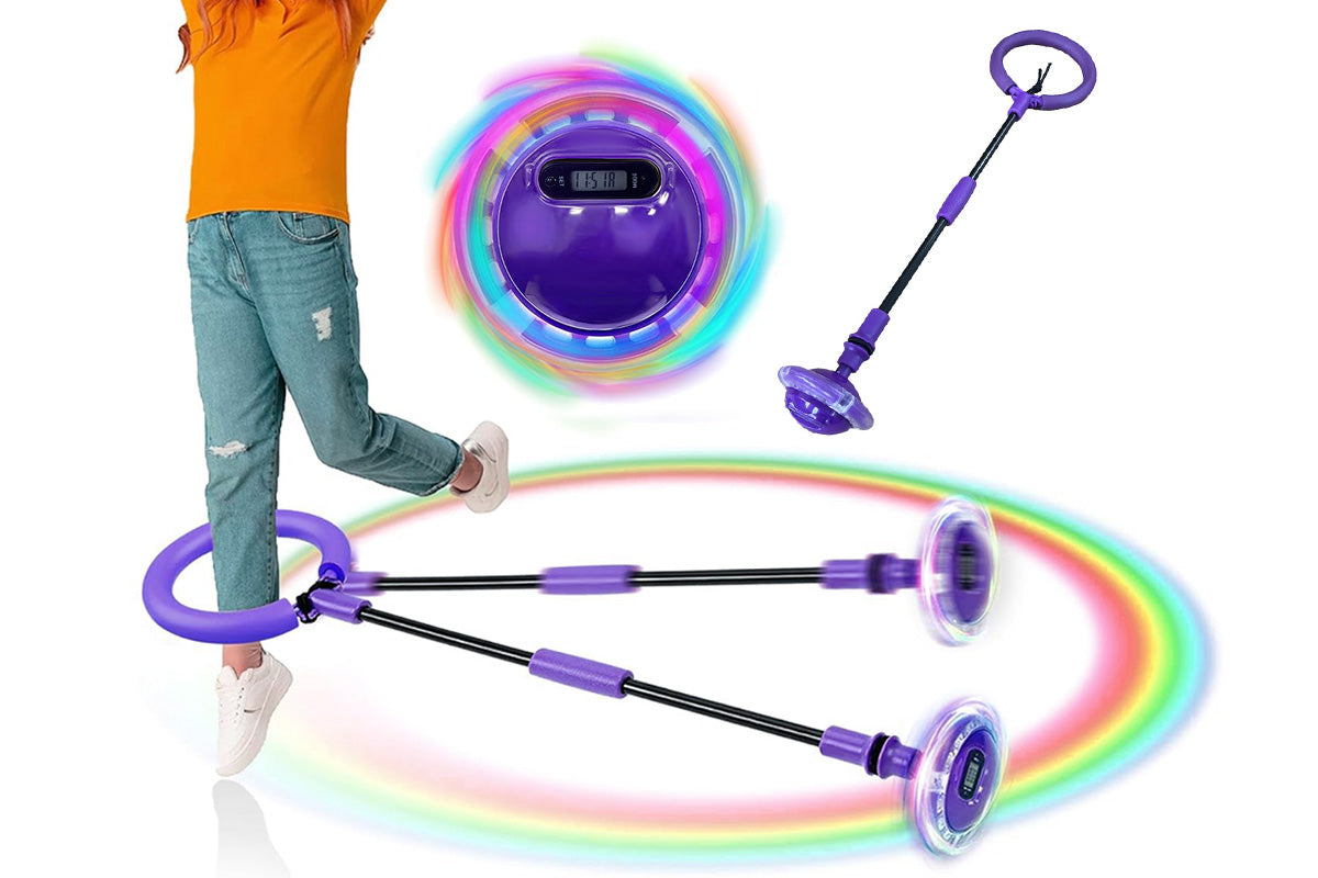 Ankle Skip Ball with Counter Flashing Light-Up Wheel for Kids Age 7 above and Aldults