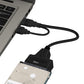 2Pcs USB 3.0 to SATA Hard Drive Adapter Cable for 2.5/3.5 inch SSD and HDD Dual USB