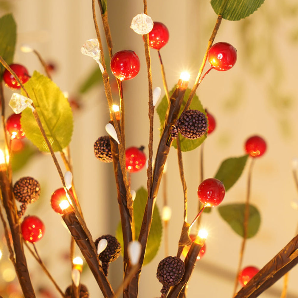 Tabletop Tree Light 24 LED Lighted Tree Decorated Lights Artificial Branch Tree Lamp