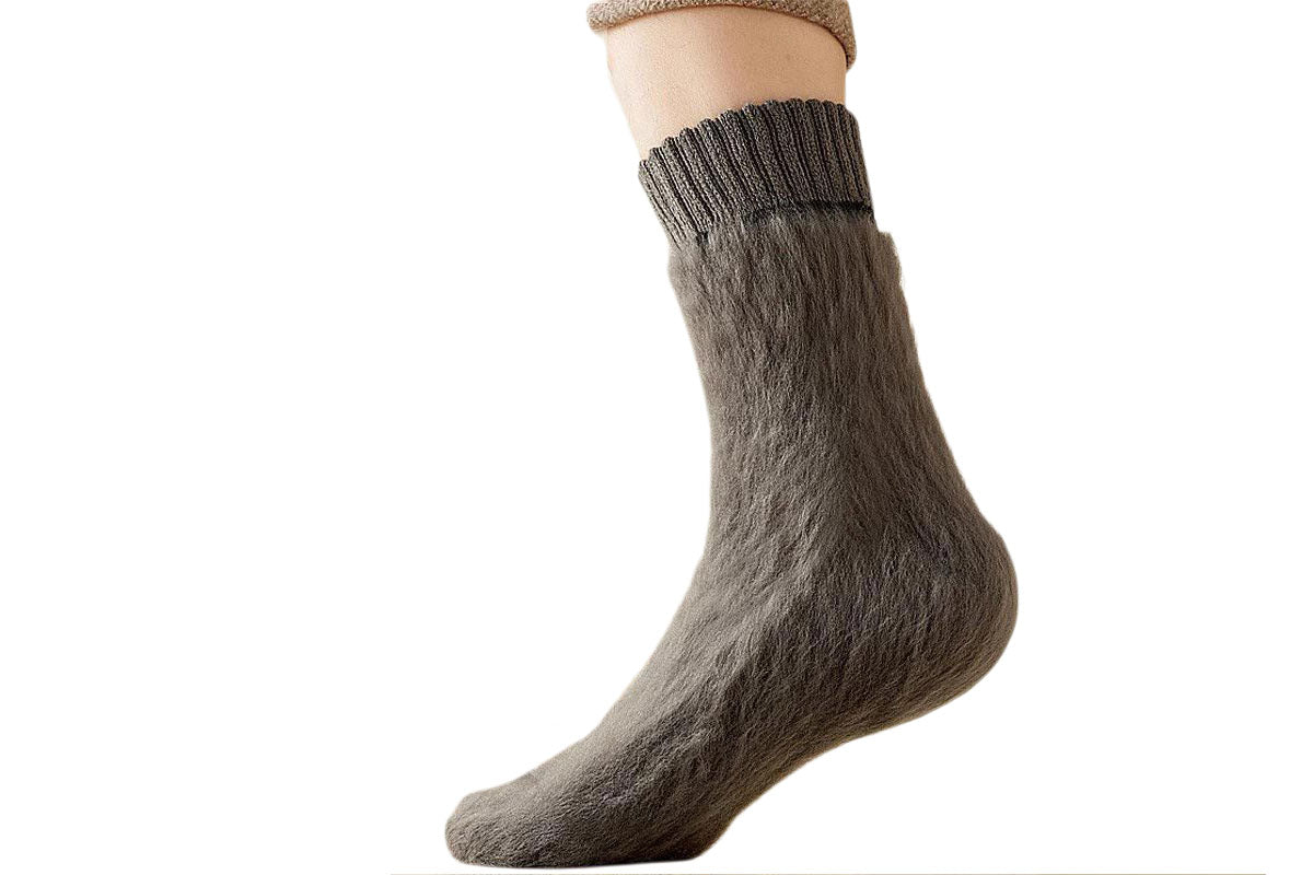6-Pairs Men's Warm Fleece Lined Socks Winter Thermal Socks Cozy Warm Lined Socks