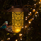 Solar Bird Feeder Outdoors Hanging Wild Bird Feeder for Garden