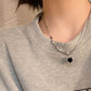 4pcs Women's Pendant Necklace Trendy Hoodie Sweater Chain
