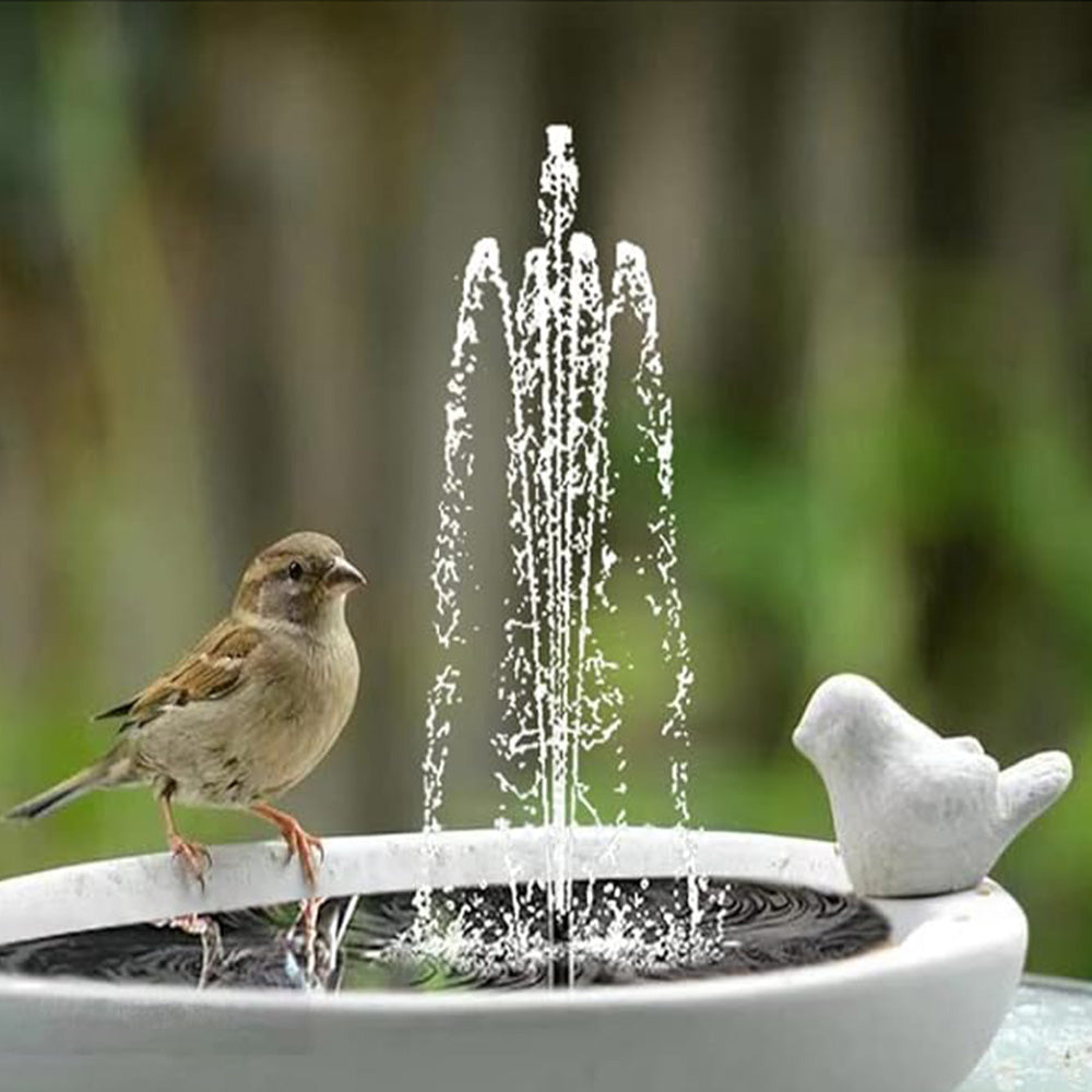 4W 3 Tiered Multifunctional Solar Bird Bath Fountain for Courtyard Patio Balcony