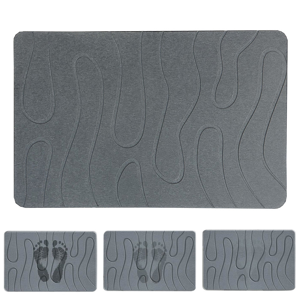Non Slip Diatomaceous Earth Shower Mat Quick Drying Floor Mat for Bathroom Kitchen