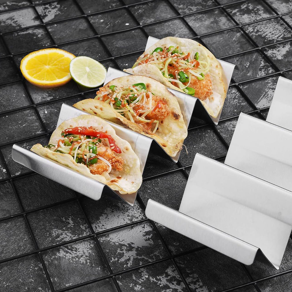 2Pcs Stainless Steel Taco Stand Rack Oven Safe Taco Holder for Baking