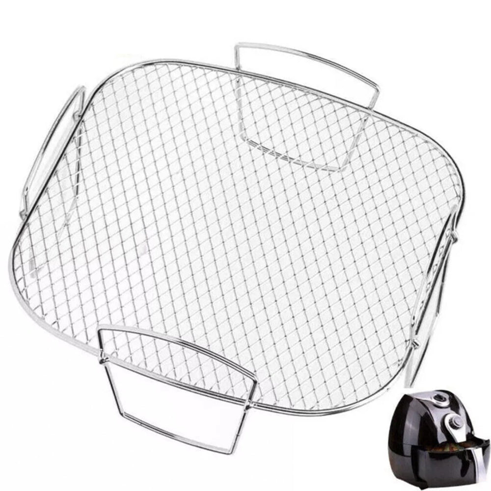 Stainless Steel Air Fryer Grill Rack Baking Tray Dehydrator Accessory