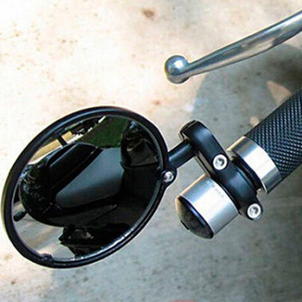 2Pcs Universal Motorcycle Handle Bar Rear View Round Mirrors