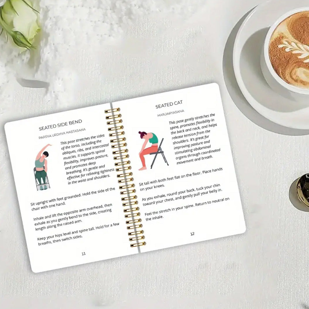 Chair Yoga Journal Notebook for Adults Seated Exercise Guide