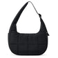 Small Puffer Crescent Shoulder Bag for Women Nylon Quilted Handbag with Adjustable Strap