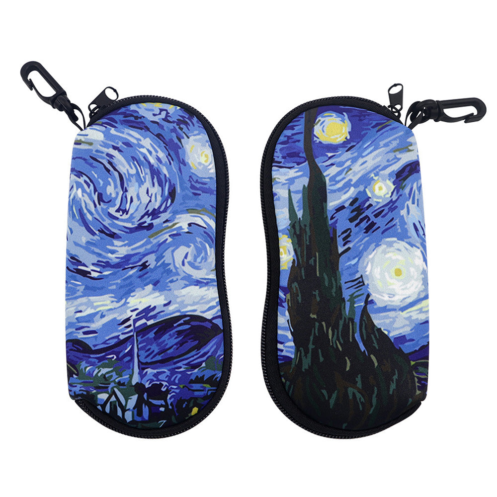 Lightweight Soft Glasses Case Scratch-Resistant Zipper Sunglasses Pouch for Travel and Commuting