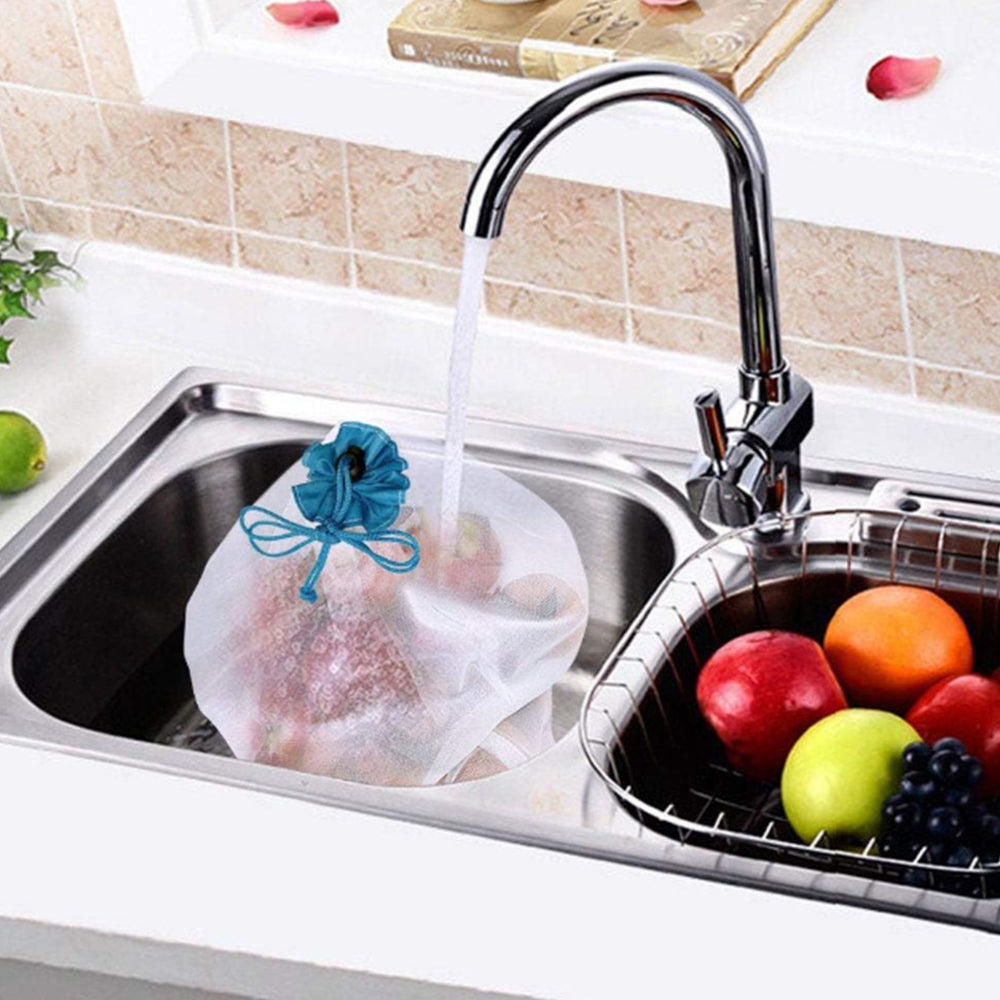 12Pcs Reusable Produce Mesh Bags for Fruit and Vegetable