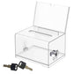 Lockable Suggestion Box with Keys Desktop Collection Box for Voting Donations Suggestions