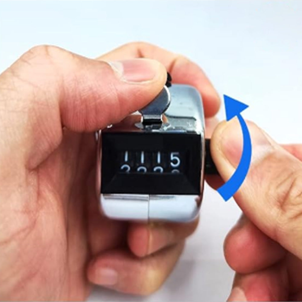 2Pcs 4-Digit Number Clicker Golf Hand Tally Counter