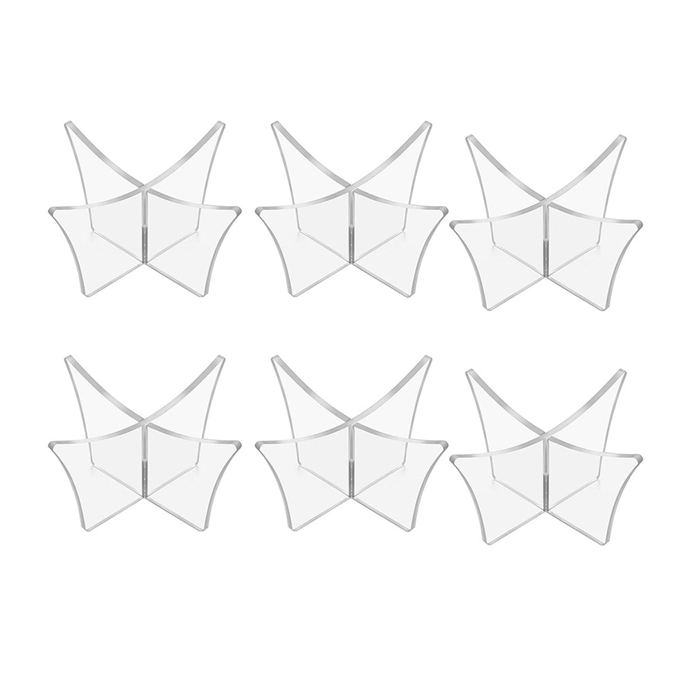 6Pcs Clear Acrylic Ball Stand for Display Rugby Basketball Football