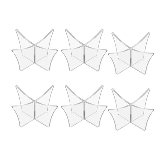 6Pcs Clear Acrylic Ball Stand for Display Rugby Basketball Football