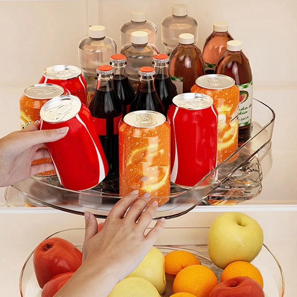 Rectangle Lazy Susan Turntable Organizer for Refrigerator