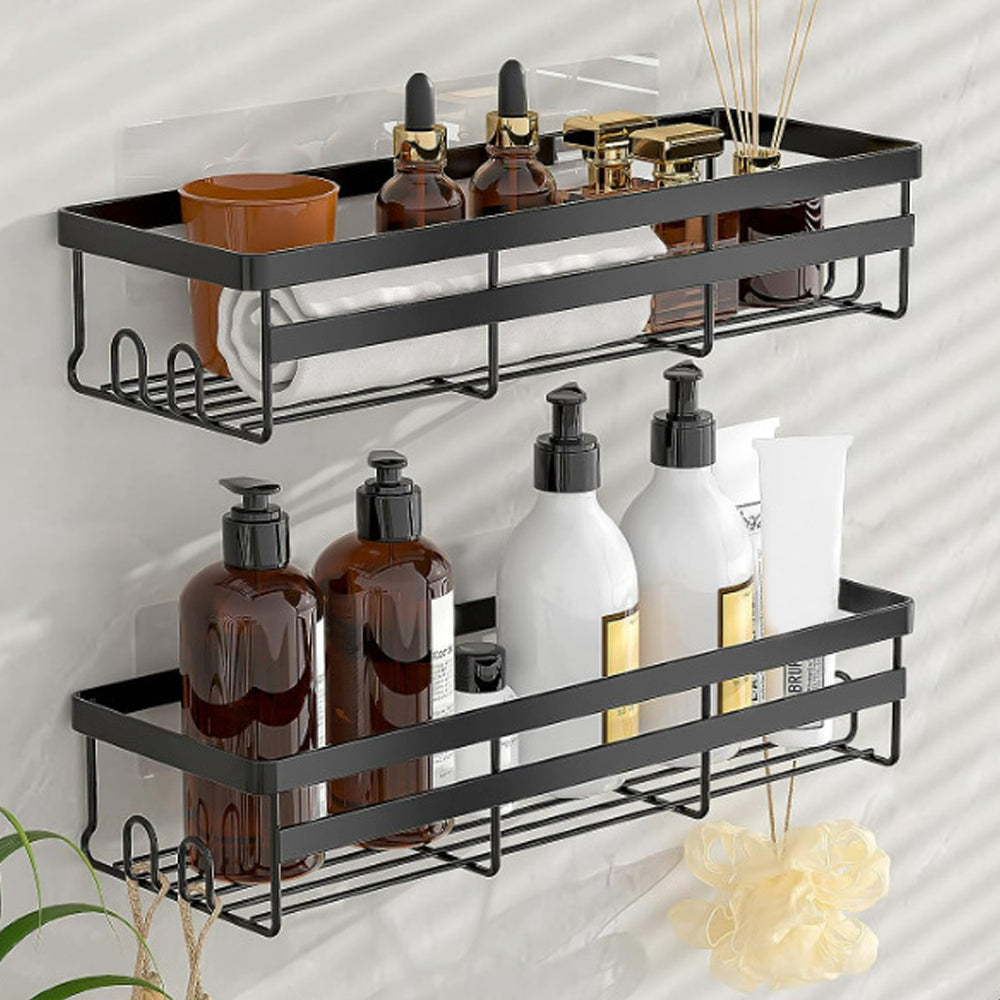 2Pcs Bathroom Shower Organizer Rack Storage Shelf Basket