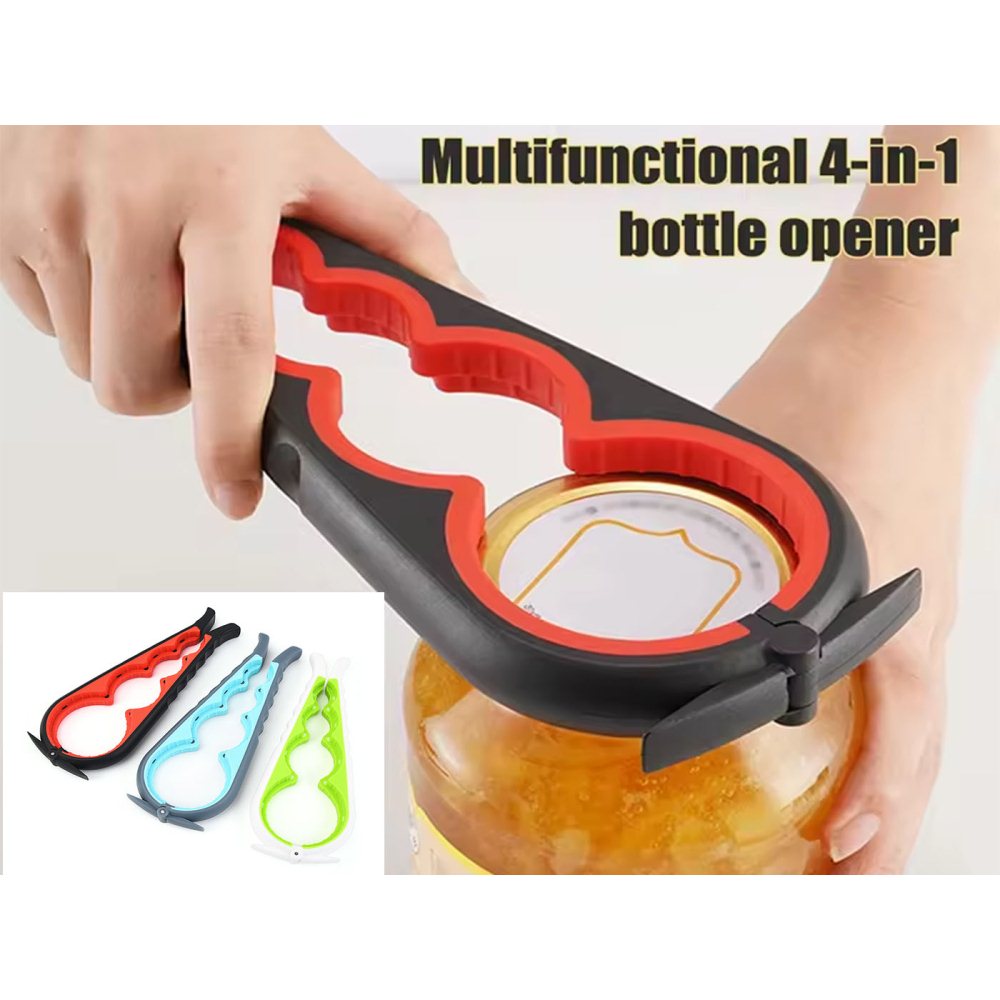 2Pcs Easy Grip Rubber Jar Opener Multi-Tool for Bottle and Lid Opening