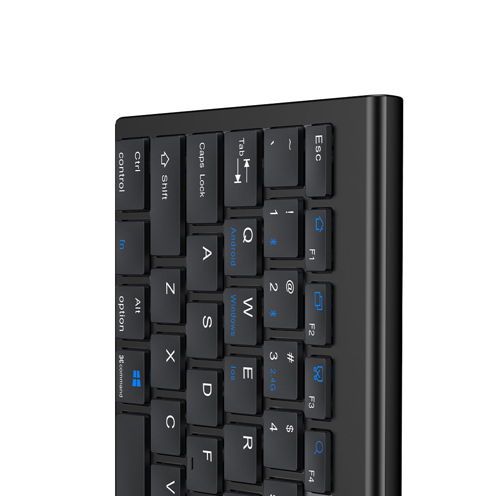 2.4G Ultra-Thin Rechargeable Bluetooth Wireless Keyboard Compatible with Multi-Device