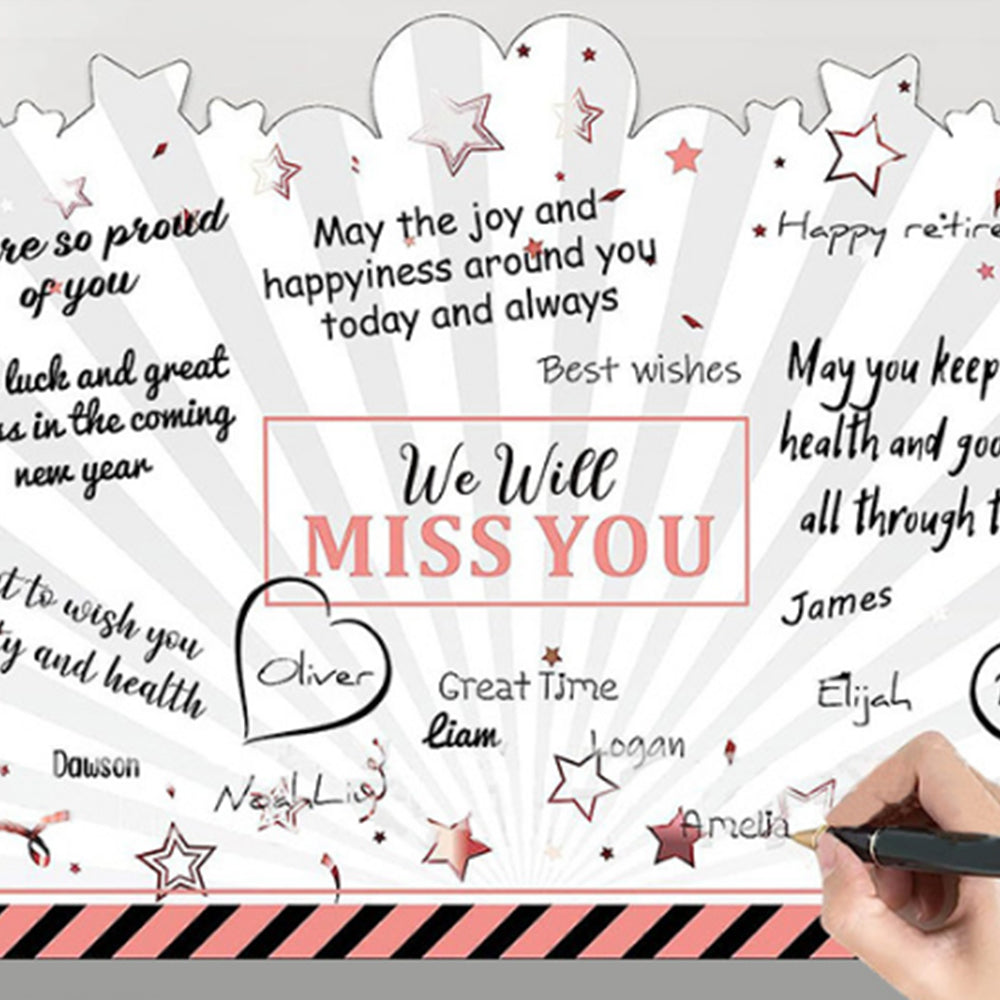 Jumbo Guest Book Happy Retirement Card