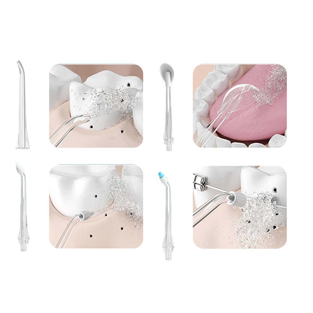 Electric Cordless Water Flosser Oral Irrigator with Five Nozzles