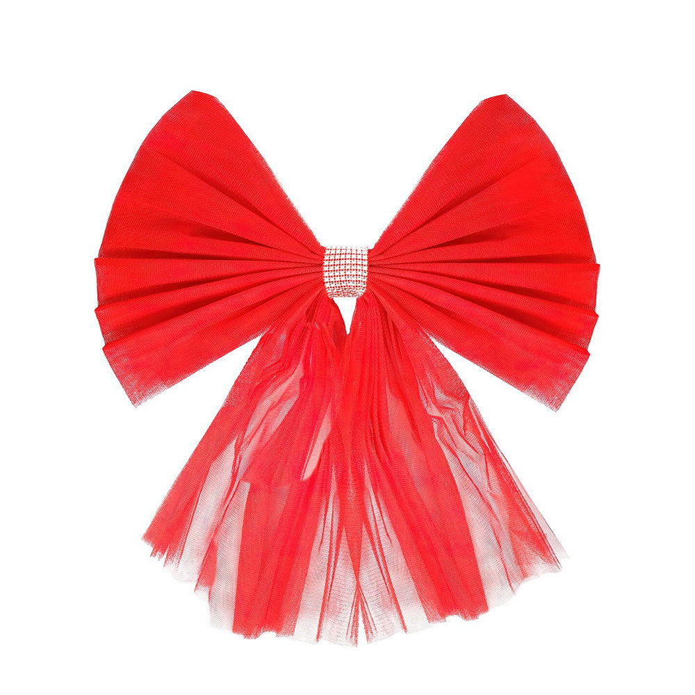 Large Red Christmas Door Bow for Outdoor Holiday Home Decoration