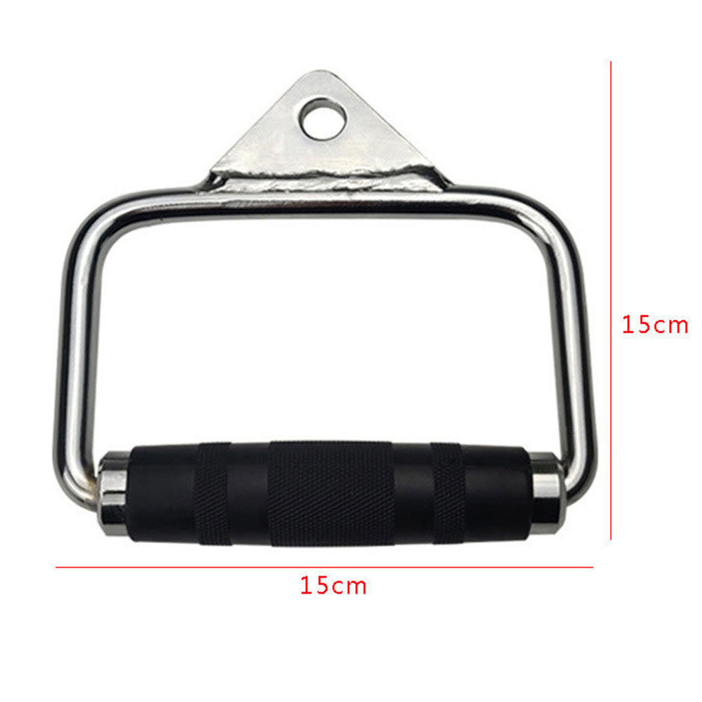 Single D Stirrup Handle with Rubber Grips for Cable Exercise Equipment