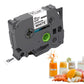 12mm White on Black Label Tape Compatible with Brother TZe231 Laminated Thermal Transfer Ribbon