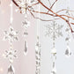 18Pcs Hanging Acrylic Christmas Snowflake Icicle Drop Ornaments for Xmas Tree