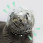 Transparent Cat Hood Astronaut Helmet Muzzle Mask for Preventing Biting and Licking