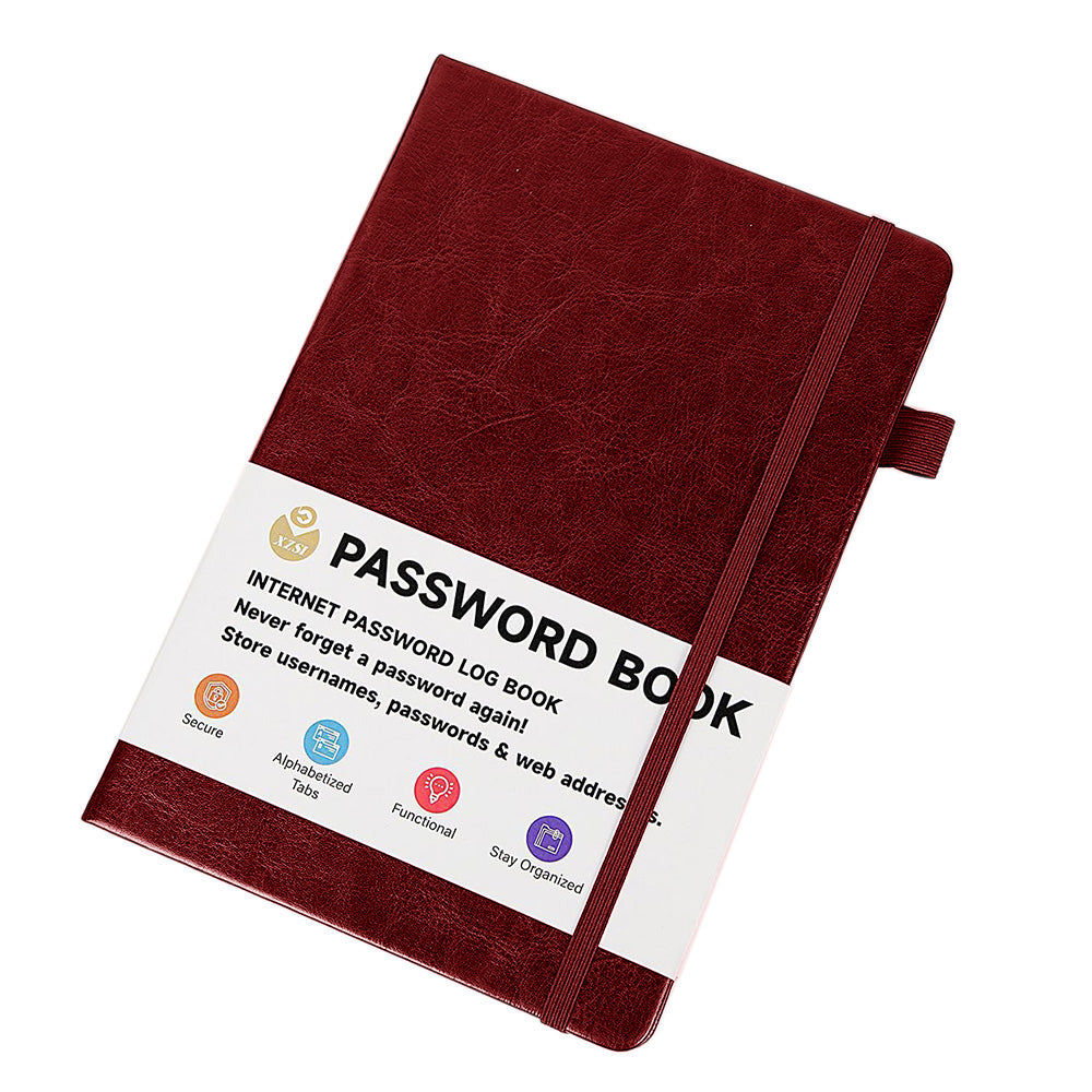 Password Keeper Book with A to Z Alphabet Tabs and Elastic Closure