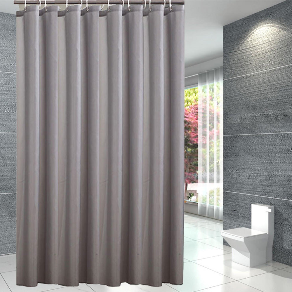 Waterproof Shower Curtain with 12 Hooks Thick Polyester for Bathtub Bathroom