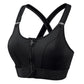 Adjustable Supportive Sports Bra with Front Zipper for Women