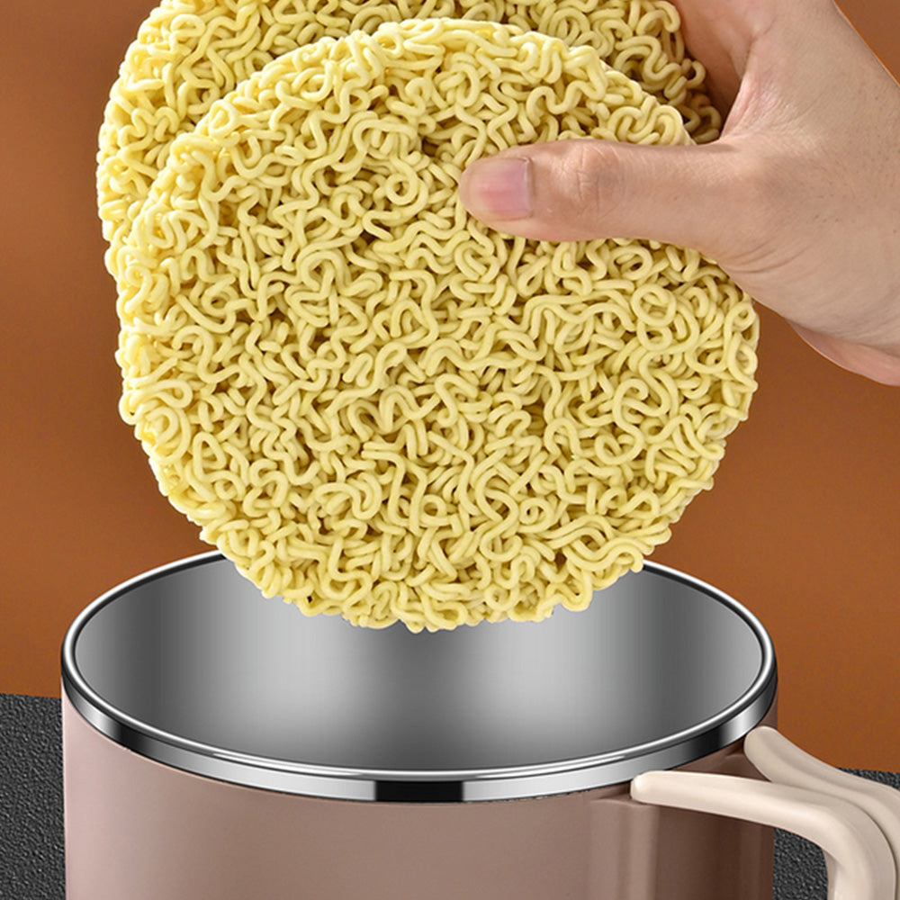 1200ML Large Ramen Bow with Lid Spoon Storage Bag Stainless Steel Food Container for Microwave