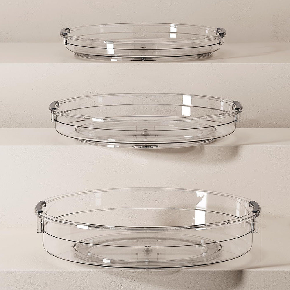 Clear Rotating Lazy Susan for Kitchen Bathroom Vanity Organization