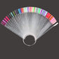 100 PCS Clear Nail Swatch Sticks with Ring Nail Art Swatch Set for Polish Display