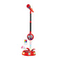 Adjustable Karaoke Microphone Toy with Stand and Flashing Lights for Youngsters