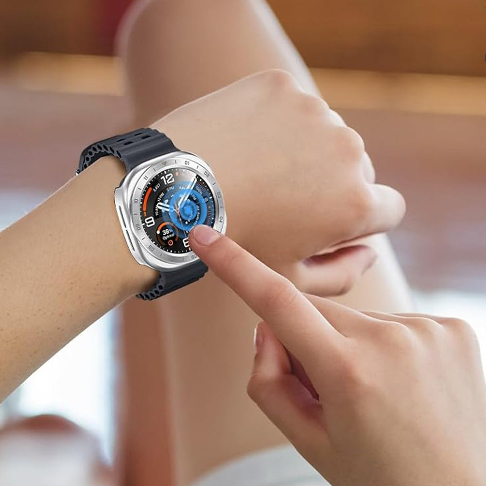 3 in 1 Screen Protector for Samsung Galaxy Watch Ultra 2 47mm with Protector and Bezel Ring