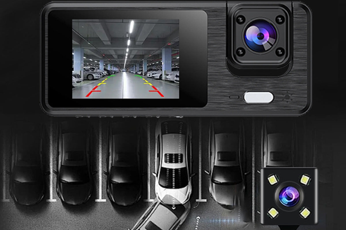 Triple Lens Car Dash Cam Super Night Vision Loop Recording