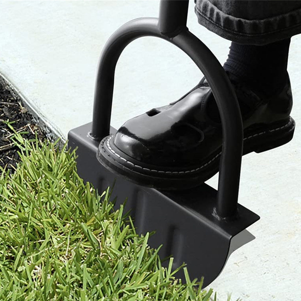 Half Moon Saw-Tooth Edger Lawn Tool with T-Grip for Sidewalk and Grass Maintenance
