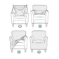 Stretch Printed Armchair Cover Single Sofa Protector Slipcover