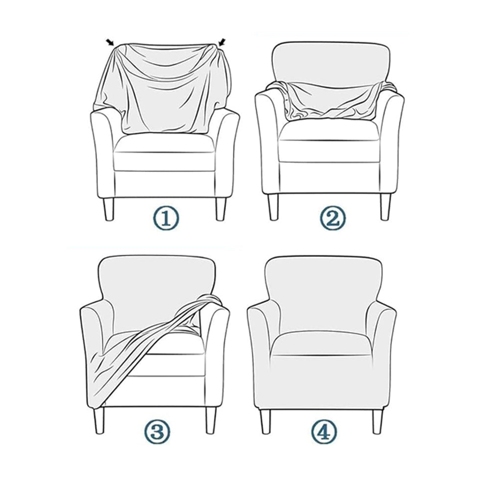 Stretch Printed Armchair Cover Single Sofa Protector Slipcover