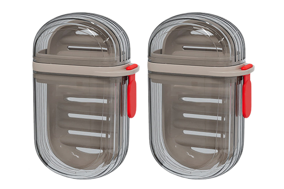 2PCS Travel Soap Cases Leakproof Soap Container With Lid Soap Dish For Bathroom Shower Camping