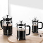 French Press Coffee Maker Borosilicate Glass Stainless Steel Brewer Cold Brew Cafetera