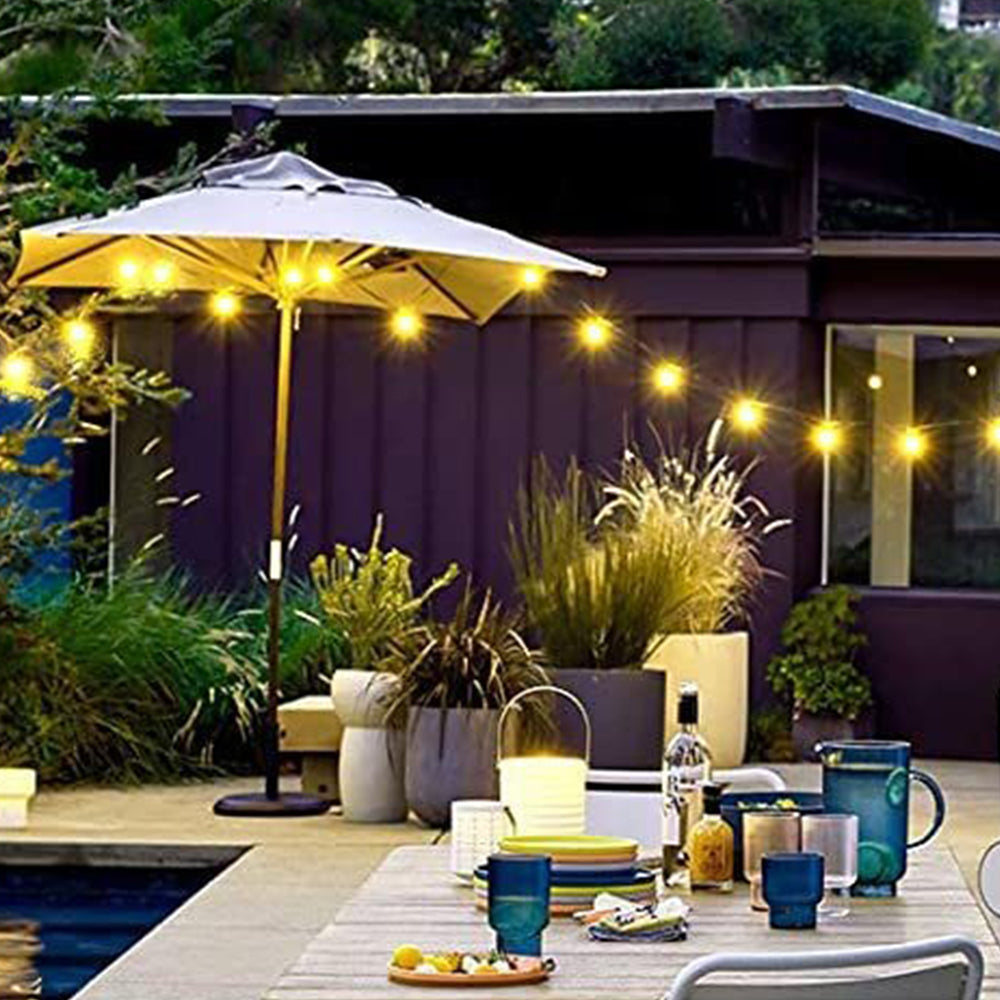 6 Pack Decorative Hanging Solar Garden Lights Cracked Glass Ball Lanterns for Yard Patio Fence Tree Umbrella