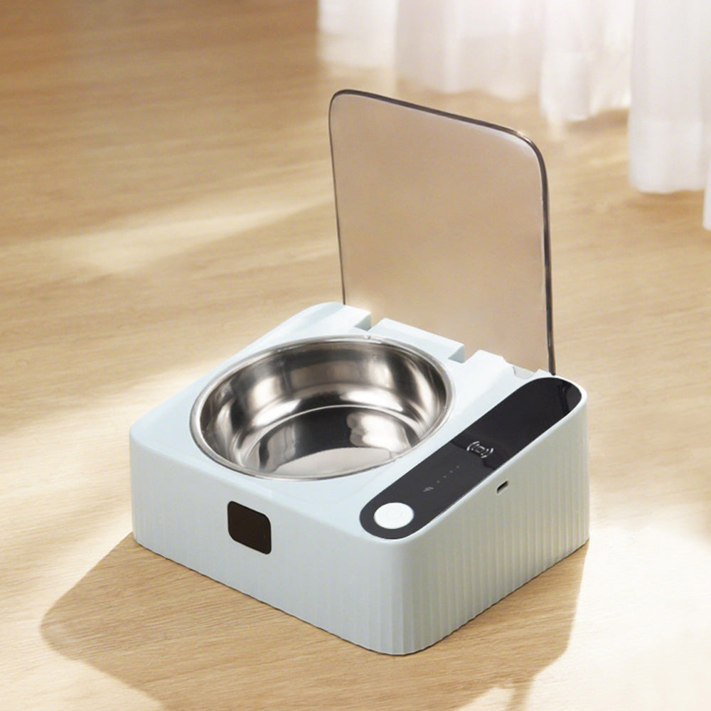 Rechargeable Automatic Stainless Steel Cat Food Bowl with Sensing Lid